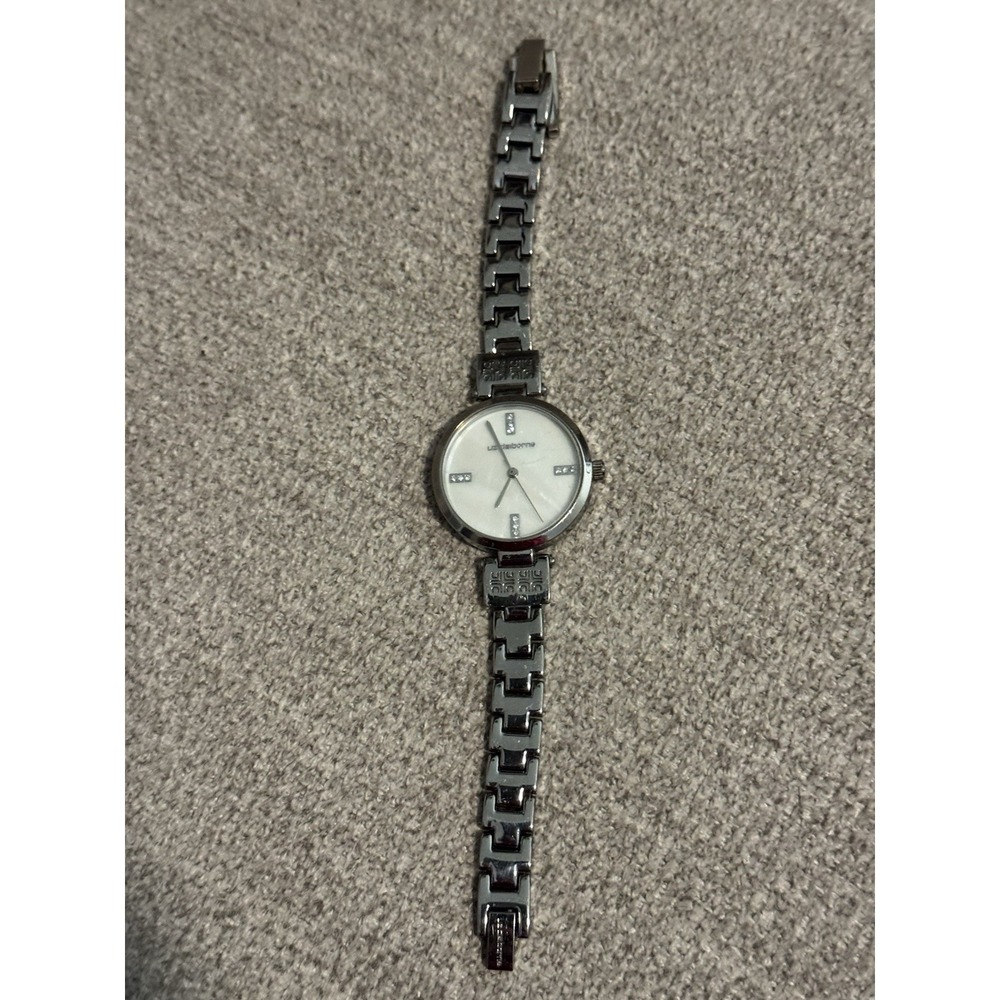 Liz‎ Claiborne LC1135 Silver tone Watch Crystal Dial Japan Movement
